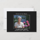 Road to Heaven Sun Memorial begrafenis FOTO Bedankkaart (Achterkant)