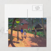 Road to Kovalum Beach Kerala Briefkaart (Voorkant / Achterkant)