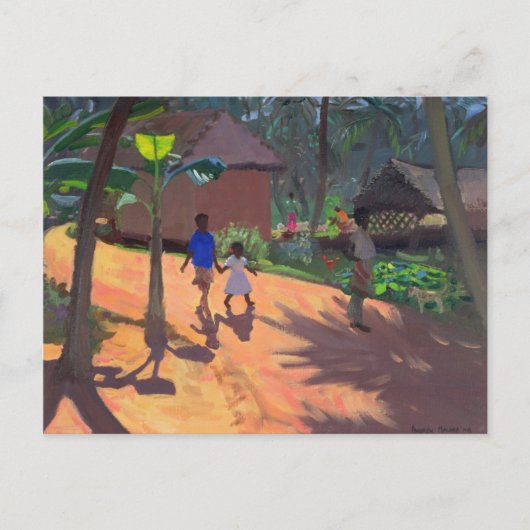 Road to Kovalum Beach Kerala Briefkaart (Voorkant)