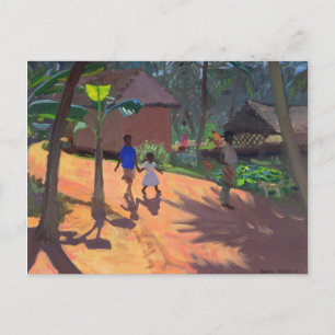 Road to Kovalum Beach Kerala Briefkaart