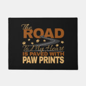 Road to My Heart Paved in Paw Prints Hondenliefheb Deurmat (Voorkant)