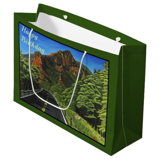 Road to Slide Rock, Sedona Large Gift Bag Groot Cadeauzakje (Voorkant Gekanteld)
