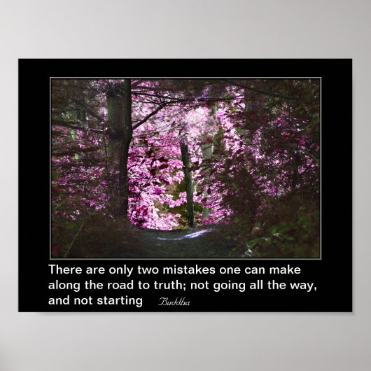 Road to Truth Buddha Inspirerend Quote Poster (Voorkant)