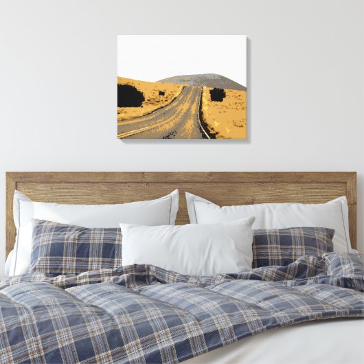 Road tot berg Thunder_Cove Canvas Afdruk (Insitu (Slaapkamer))