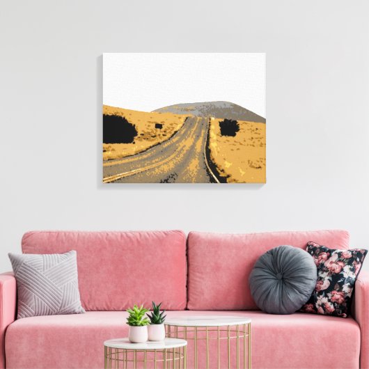 Road tot berg Thunder_Cove Canvas Afdruk (Insitu (Woonkamer))
