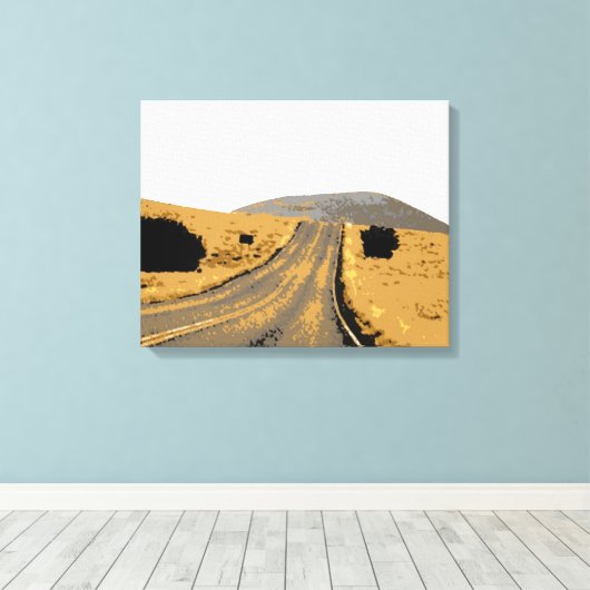 Road tot berg Thunder_Cove Canvas Afdruk (Insitu (Houten vloer))