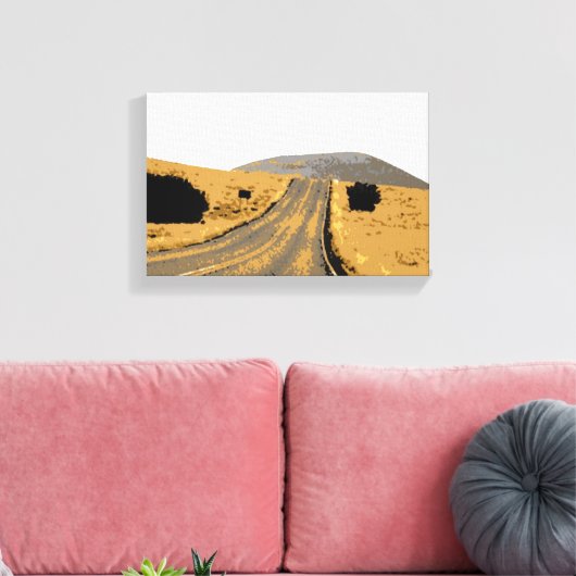 Road tot berg Thunder_Cove Canvas Afdruk (Insitu (Woonkamer))