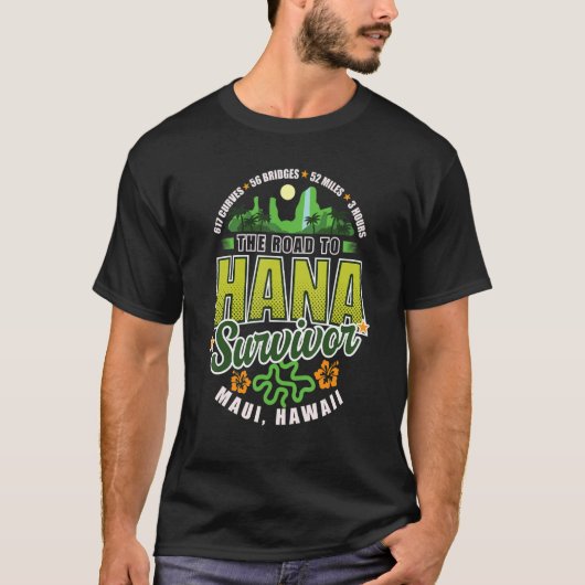 Road tot Hana Survivor Curvy Palm Maui Hawaii 1 T-shirt (Voorkant)