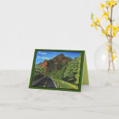 Road tot Slide Rock, Sedona Folded Wenskaart Kaart (Gele Bloem)