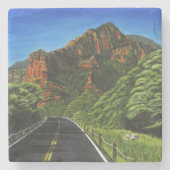 Road tot Slide Rock Stone Onderzetter (Voorkant)