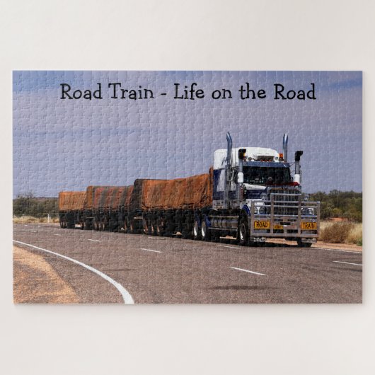 Road Train Life on the Road Semi Truck Legpuzzel (Horizontaal)