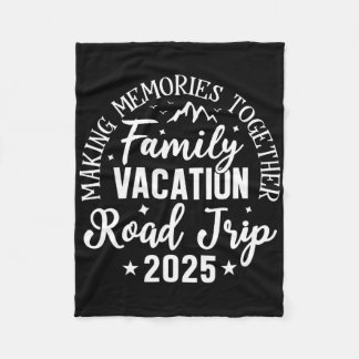 Road Trip 2025 Familie Vakantie Maken Herinneringe Fleece Deken