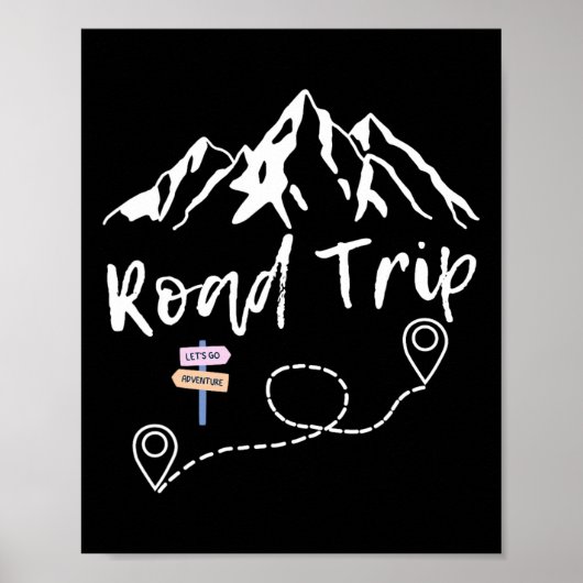 Road Trip 2025 Familie Vakantie Matching Groep Squ Poster (Voorkant)