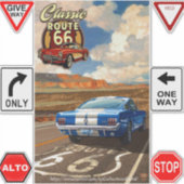 "Road Trip 66" Sticker (Voorkant)