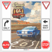 "Road Trip 66" Sticker (Vel)