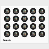 Road Trip Adventure Car Ronde Sticker (Vel)