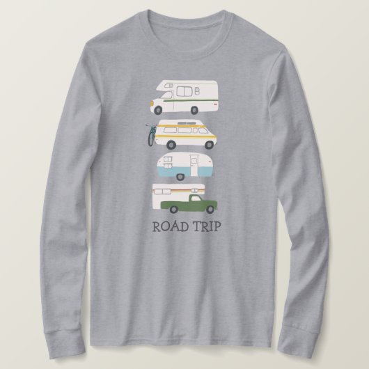 ROAD TRIP Campervan vanlife RV Trailer CUSTOMIZE T-shirt (Design voorkant)