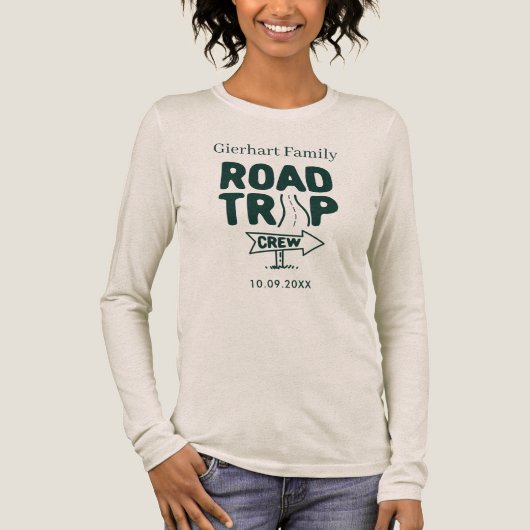Road Trip Crew jaarlijkse familievakantie Tri-Blend Shirt (Voorkant)