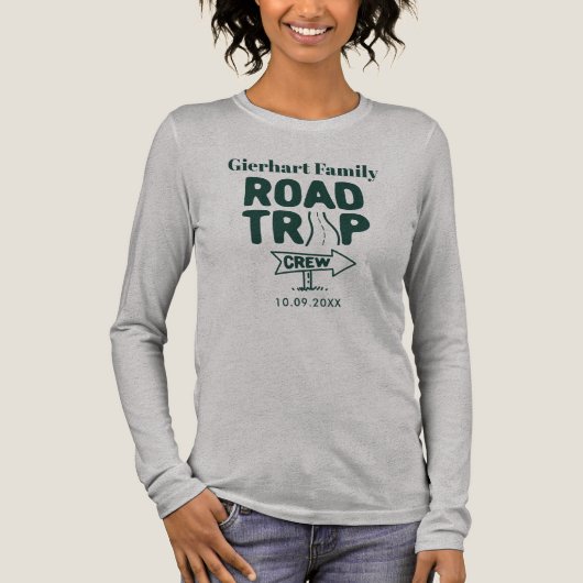 Road Trip Familie Crew Zomervakantie Matching Tri-Blend Shirt (Voorkant)