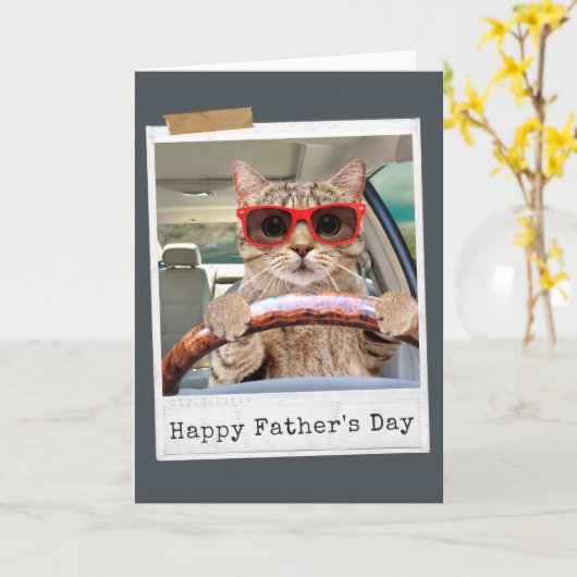 Road Trip! Gelukkige Vaderdag kaart (Gele Bloem)