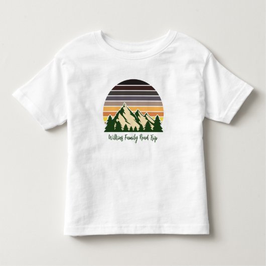 Road Trip Groen Bos Cool Custom Natuur Kinder Shirts (Voorkant)