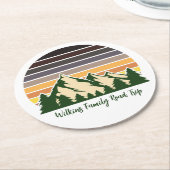 road trip groene bos Natuur Ronde Kartonnen Onderzetter (Gebogen)