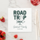 Road Trip Jaarlijks Familie Event Custom Paper Servet (Insitu)