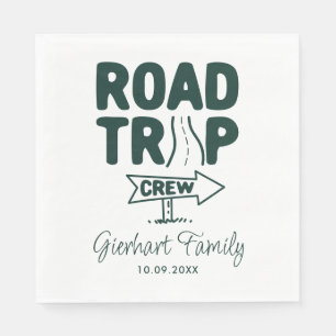 Road Trip Jaarlijks Familie Event Custom Paper Servet