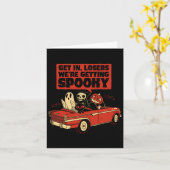 Road Trip krijgt spooky - Halloween Kaart (Gele Bloem)