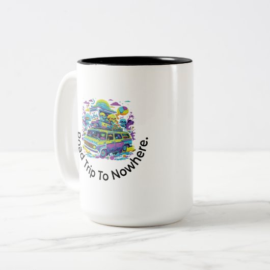 Road Trip naar Nowhere Tweekleurige Koffiemok (Voorkant links)