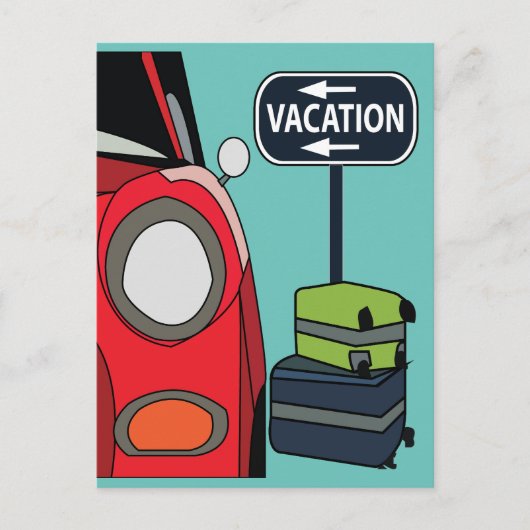 Road Trip Reisvakantie Briefkaart (Voorkant)