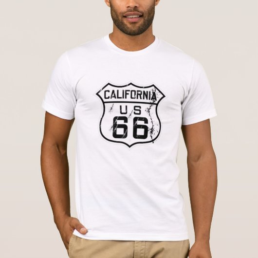  Road Trip, Retro Route 66 Sign, Californië T-shirt (Voorkant)