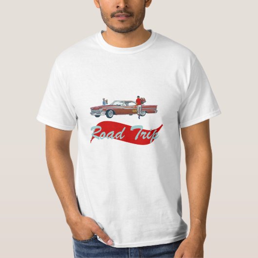 Road Trip Retro Style T-Shirt Vacation Souvenir (Voorkant)