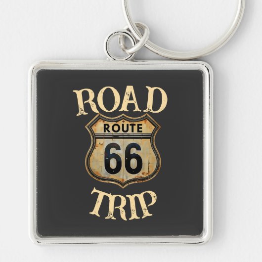 Road Trip Route 66 Sleutelhanger (Voorkant)