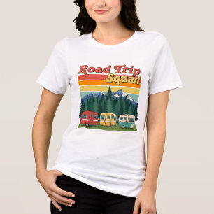 Road Trip Squad Camper Adventure Design Tri-Blend Shirt