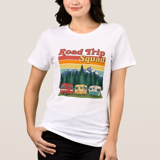 Road Trip Squad  Camper Adventure Design Tri-Blend Shirt (Voorkant)