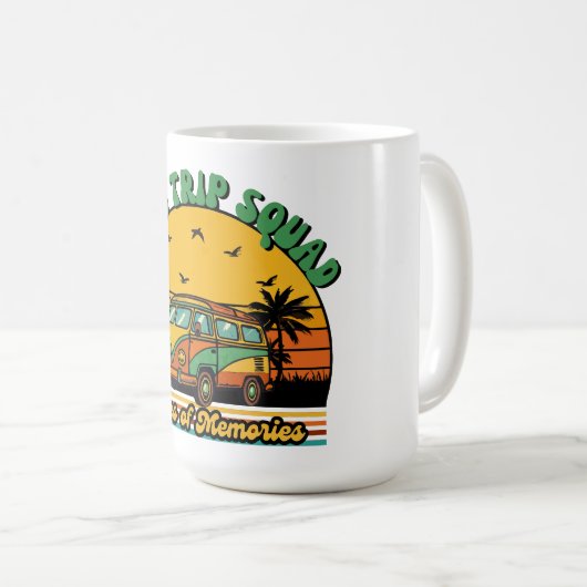 Road Trip Squad Coffee Mug | Retro 70s Travel Cup Koffiemok (Voorkant rechts)