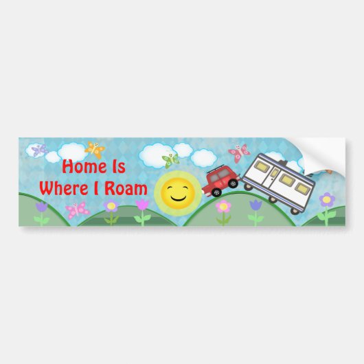 Road Trip Summer Vacation Bumpersticker (Voorkant)