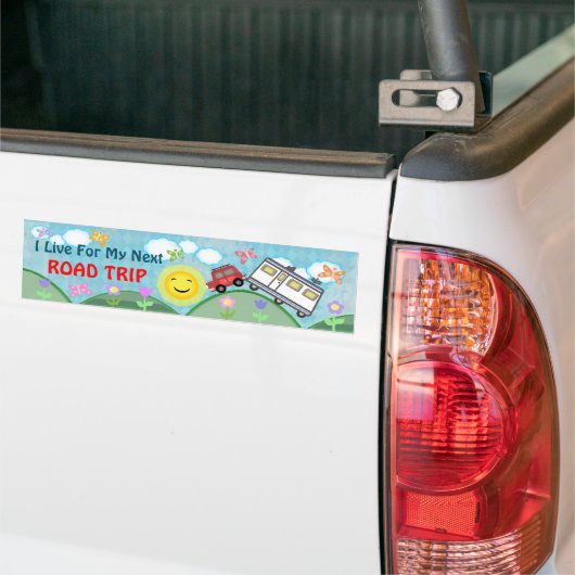 Road Trip Summer Vacation Bumpersticker (Op Truck)