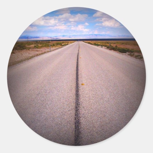 Road Trip Summer Vacking Photo Ronde Sticker (Voorkant)