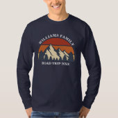 Road Trip Sunset Custom Familie Reunion Lange Mouw T-shirt (Voorkant)