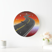 Road Trip Sunset Highway Wall Clock Grote Klok (Huis)