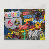 Road Trip USA Route 66 Travel License Bord Art Briefkaart (Voorkant)