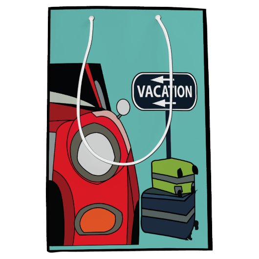 Road Trip Vakantie Medium Cadeauzakje (Voorkant)