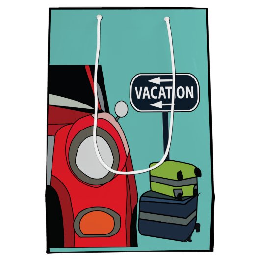 Road Trip Vakantie Medium Cadeauzakje (Achterkant)