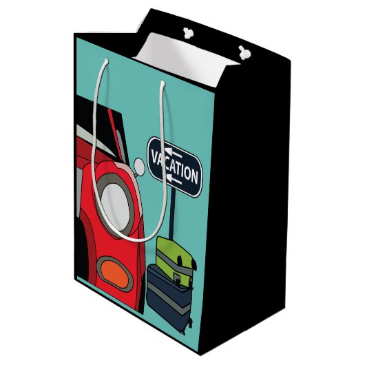 Road Trip Vakantie Medium Cadeauzakje (Achterkant Gekanteld)