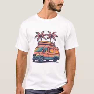 Road Trip Vibes Camper Van Vakantie T-shirt