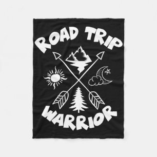 Road Trip Warrior Family Shirt voor familie vakant Fleece Deken