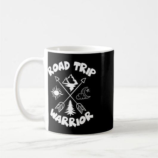 Road Trip Warrior Family Shirt voor familie vakant Koffiemok (Links)