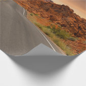 Road trip zonsondergang cadeaupapier (Hoek)